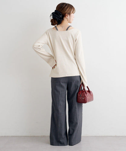 B 金銀絲羅紋開叉上衣