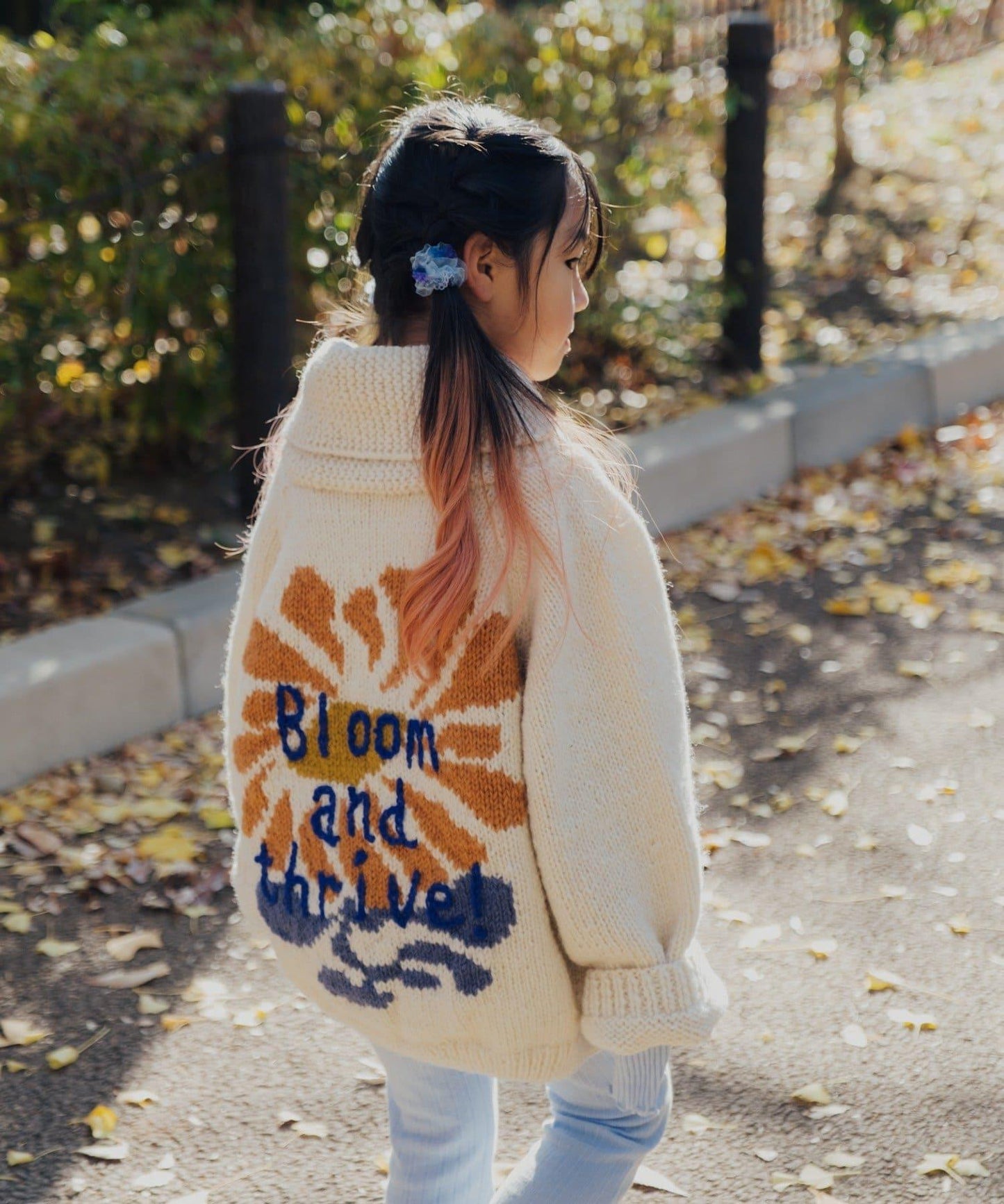 【S.L尺碼可選】花卉圖案手工針織兒童款