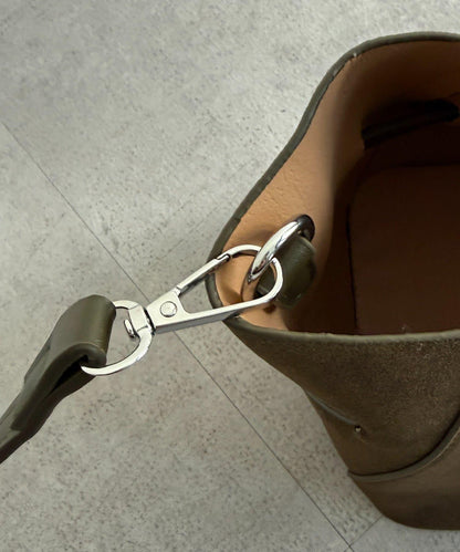 附化妝包金屬扣水桶托特包