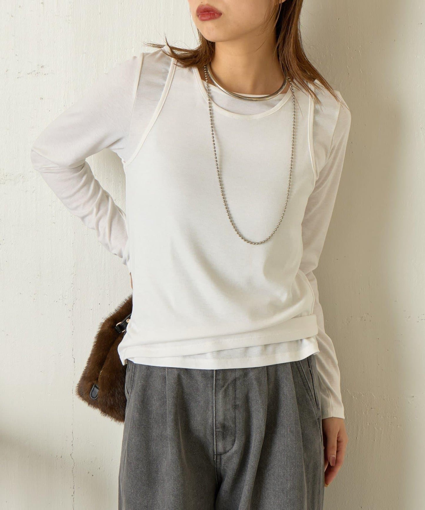 【非常適合疊穿 ぴらこ企畫 】背心疊穿款針織衫