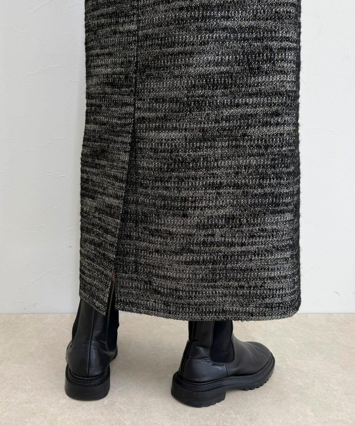 亮片粗花呢半身裙