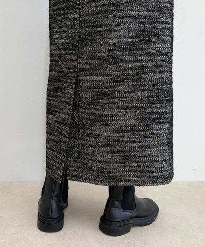 亮片粗花呢半身裙