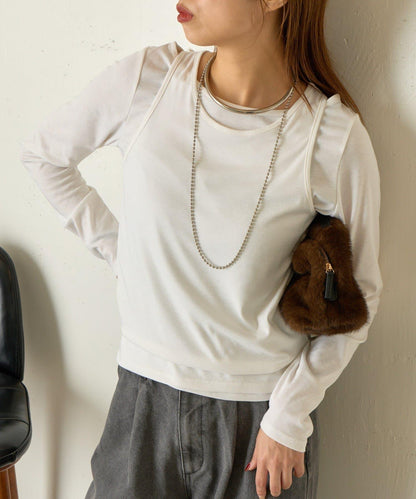 【非常適合疊穿 ぴらこ企畫 】背心疊穿款針織衫