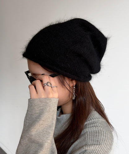 安哥拉羊毛針織帽