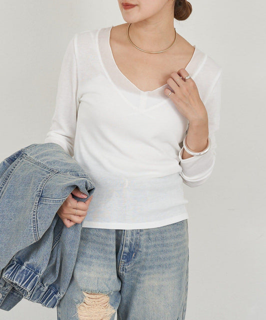 【26SS】透視拼接長袖T恤