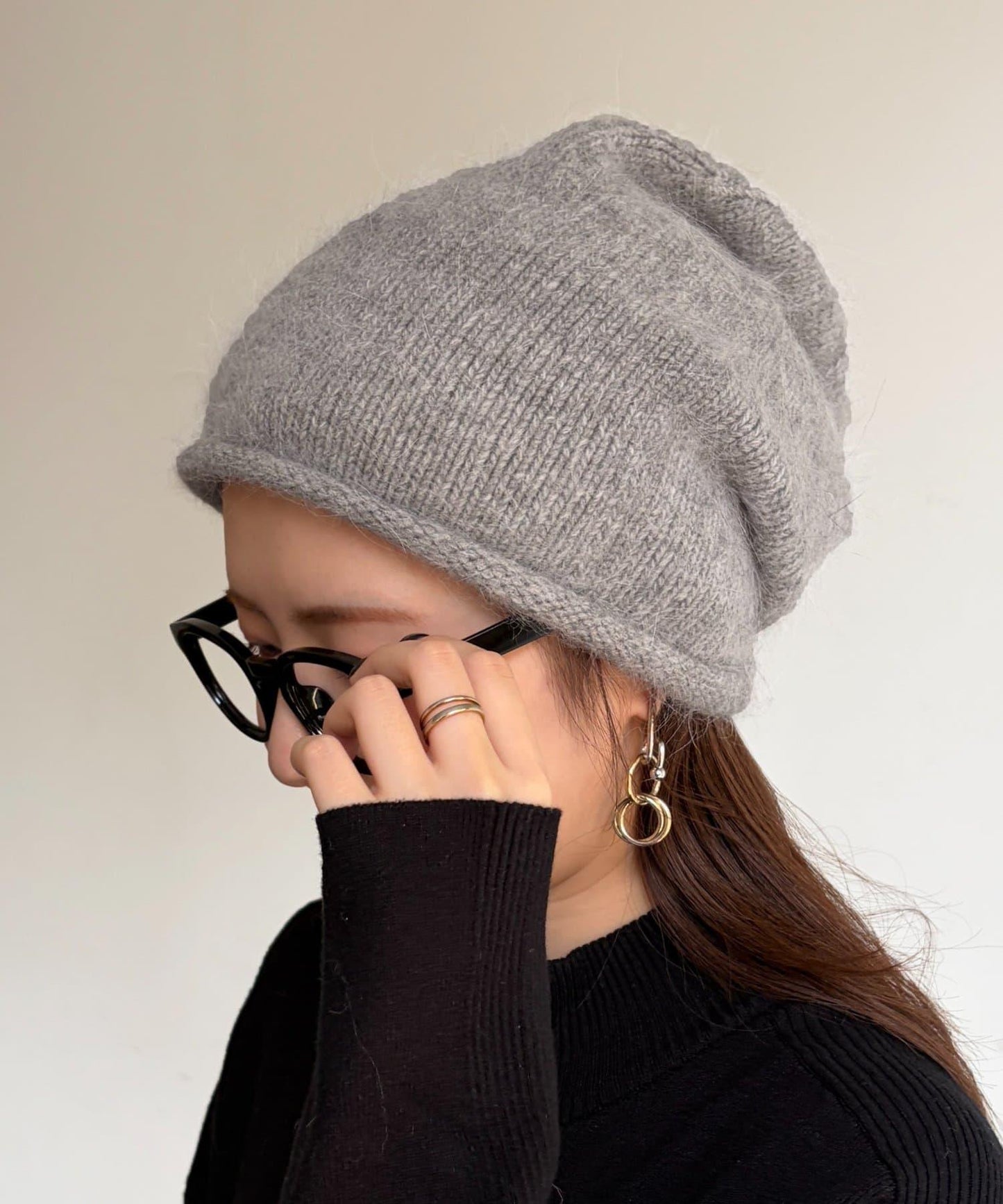 安哥拉羊毛針織帽