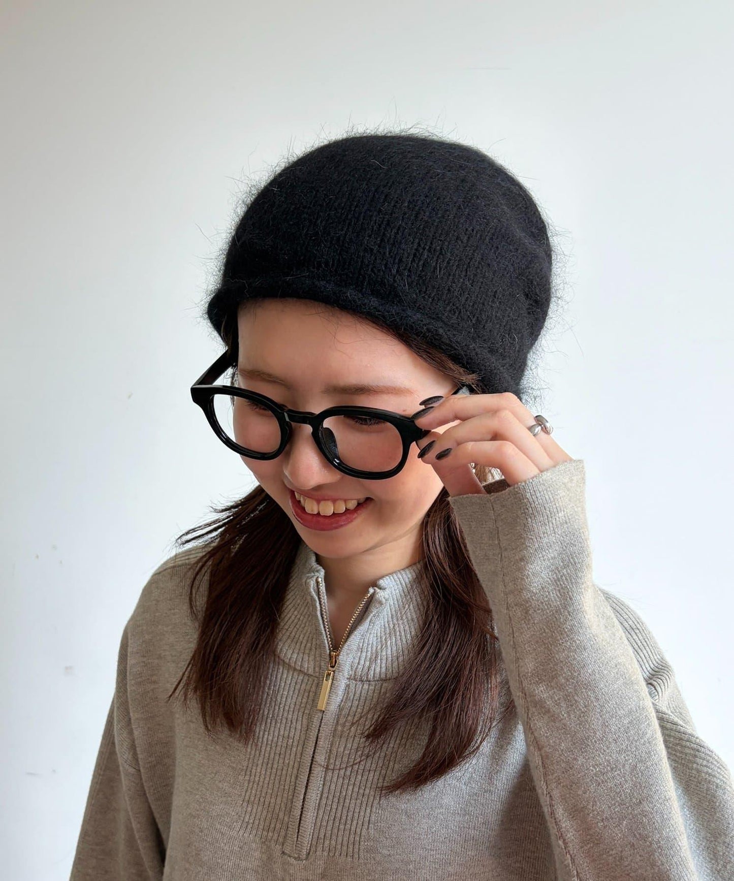 安哥拉羊毛針織帽