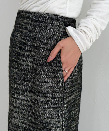 亮片粗花呢半身裙