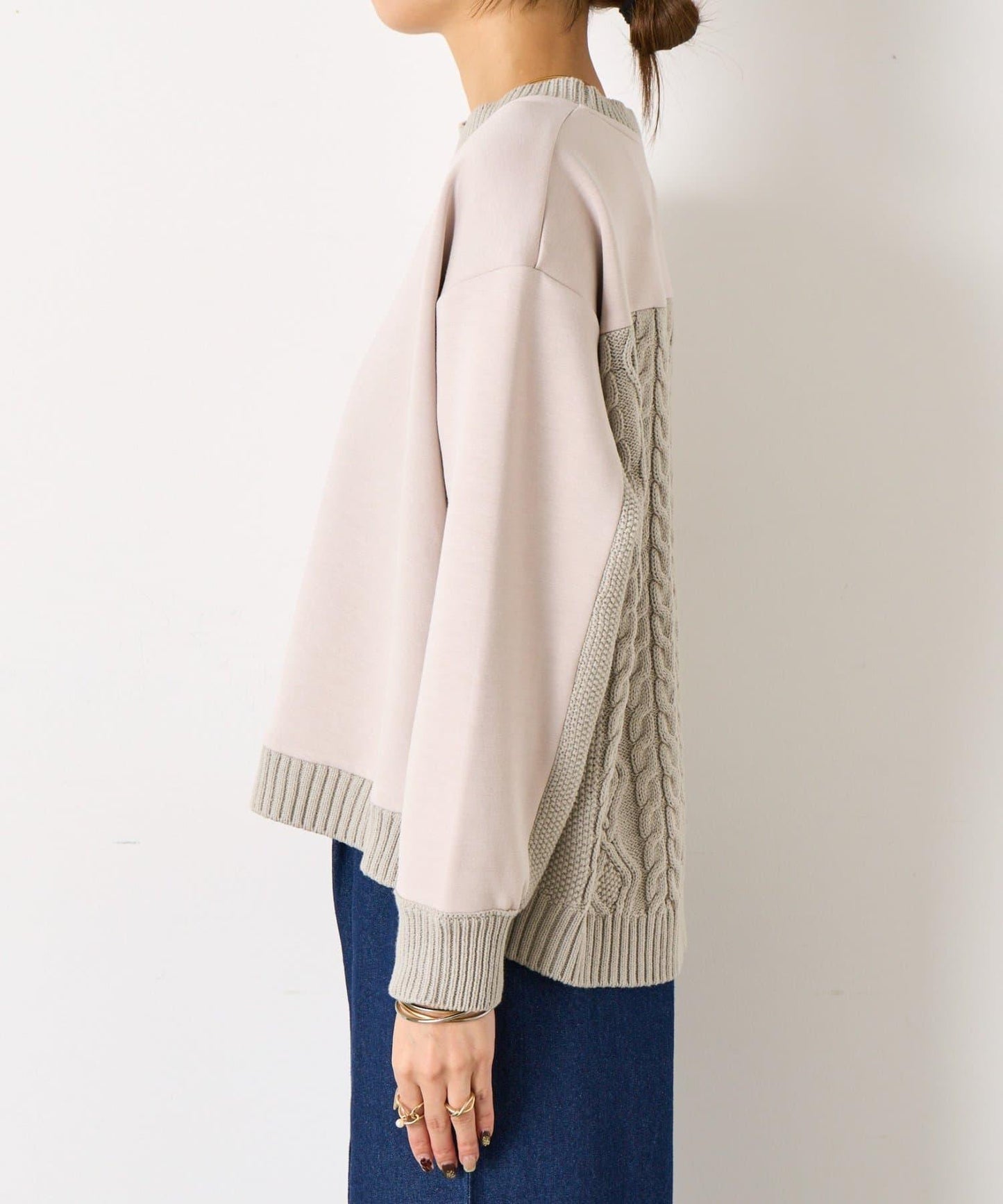 麻花針織套頭衫