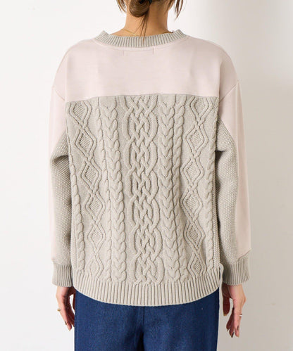麻花針織套頭衫