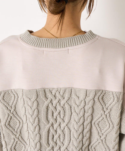 麻花針織套頭衫