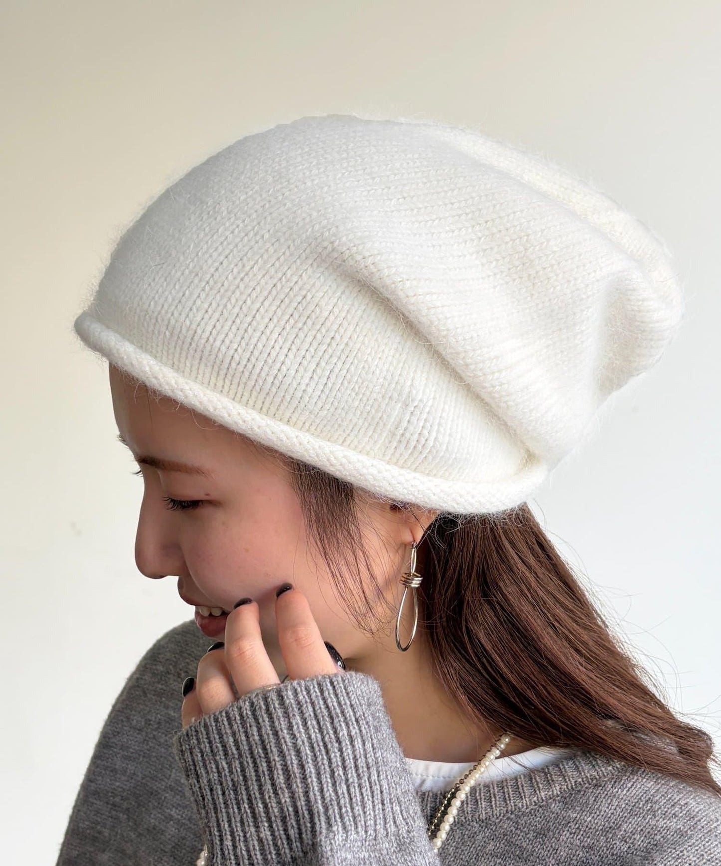 安哥拉羊毛針織帽