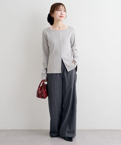 B 金銀絲羅紋開叉上衣