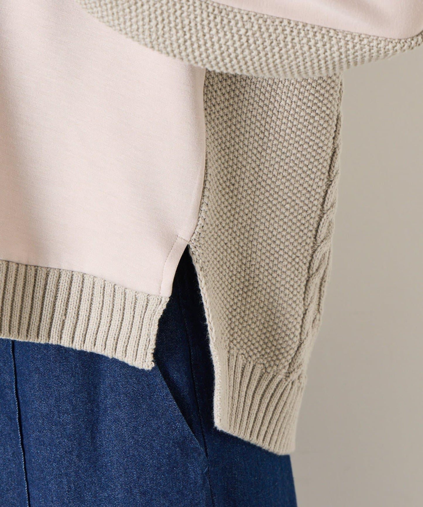 麻花針織套頭衫