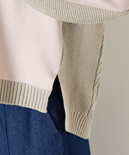 麻花針織套頭衫