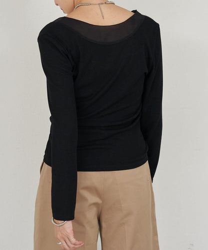 【26SS】透視拼接長袖T恤