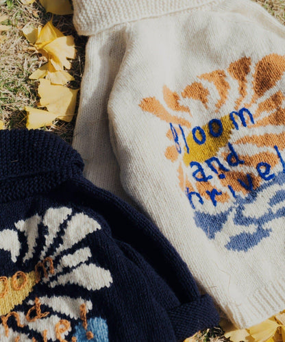 【S.L尺碼可選】花卉圖案手工針織兒童款