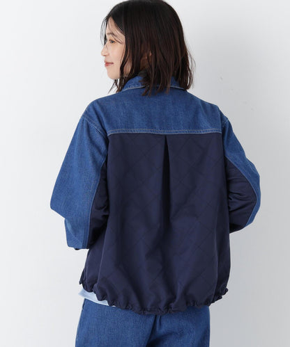 軟牛仔拼接夾克