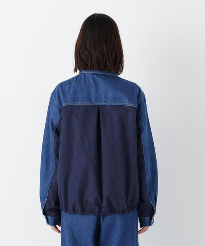 軟牛仔拼接夾克