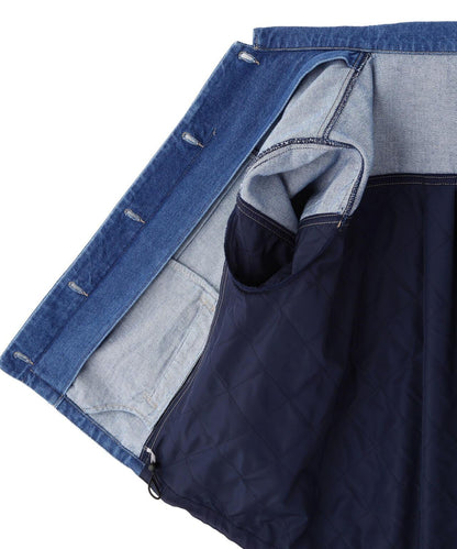 軟牛仔拼接夾克