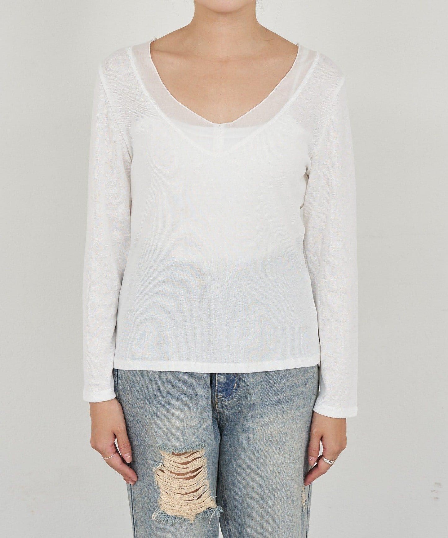 【26SS】透視拼接長袖T恤