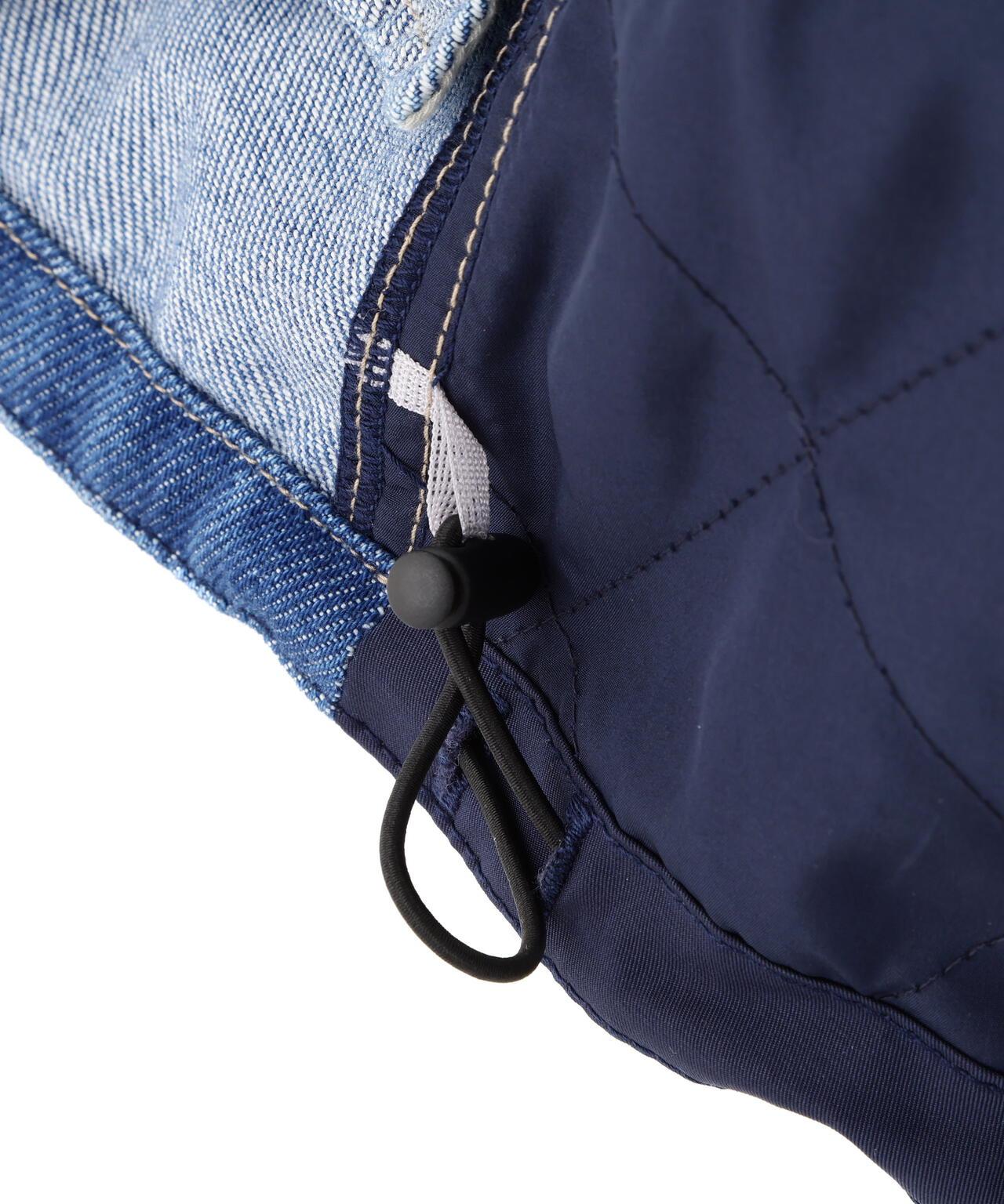 軟牛仔拼接夾克