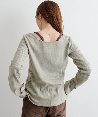 B 金銀絲羅紋開叉上衣