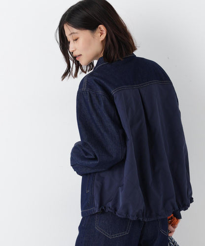 軟牛仔拼接夾克