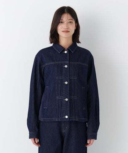 軟牛仔拼接夾克