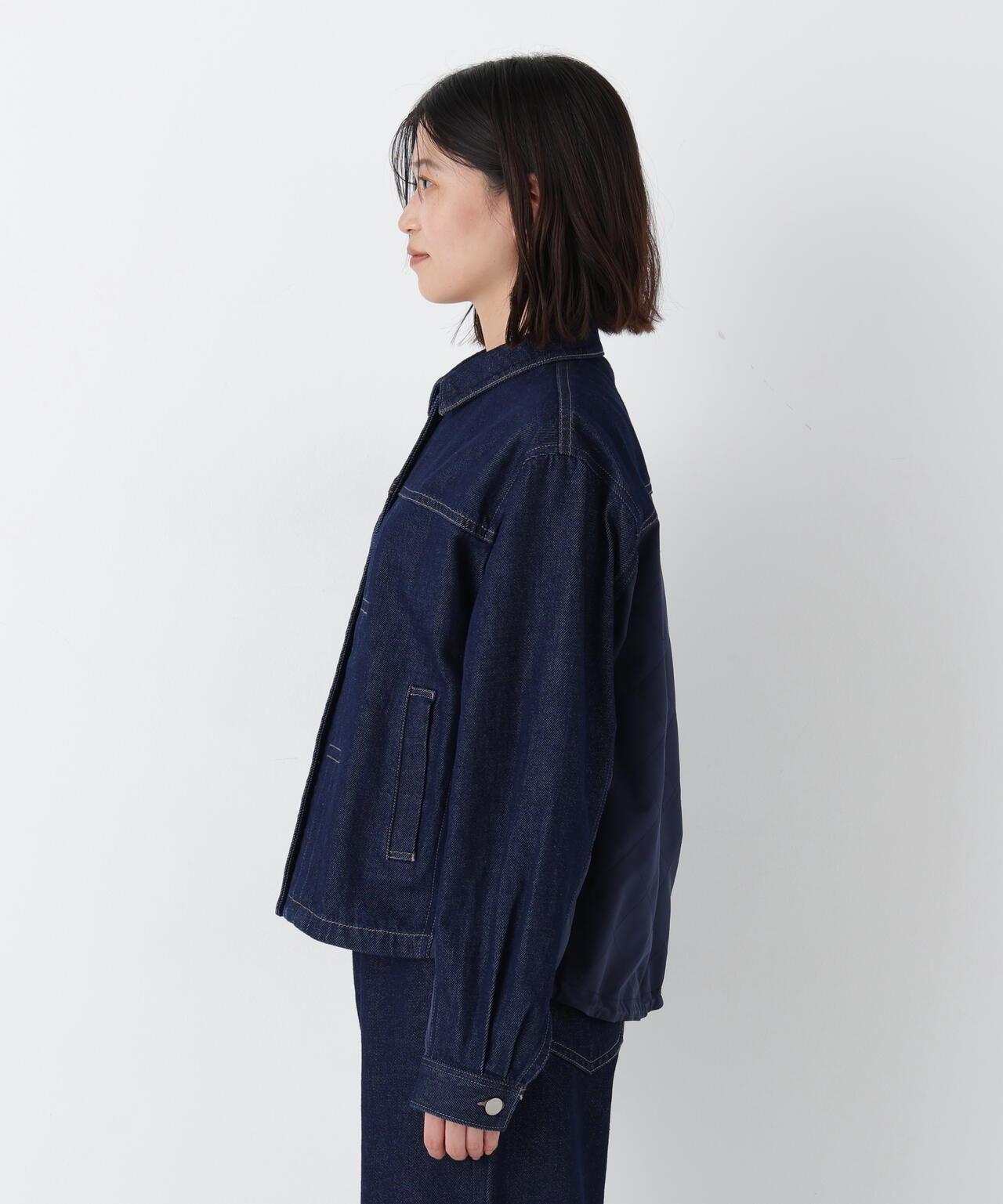 軟牛仔拼接夾克