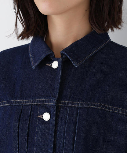 軟牛仔拼接夾克