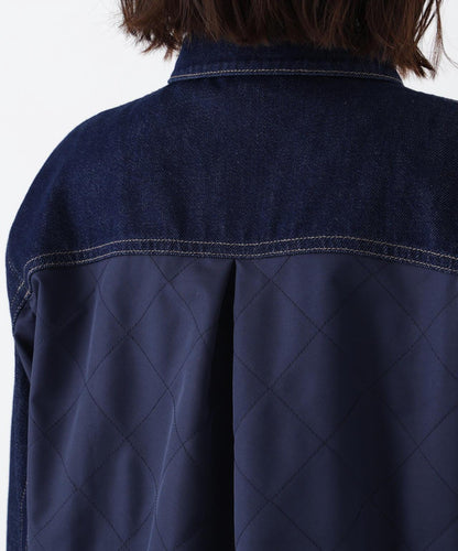 軟牛仔拼接夾克