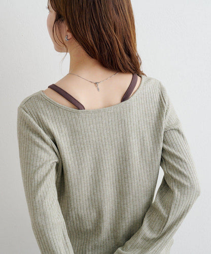 B 金銀絲羅紋開叉上衣