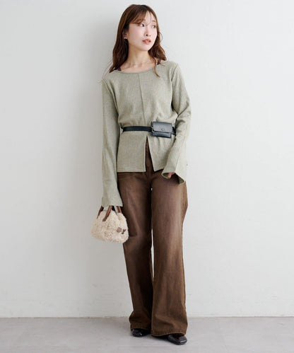 B 金銀絲羅紋開叉上衣