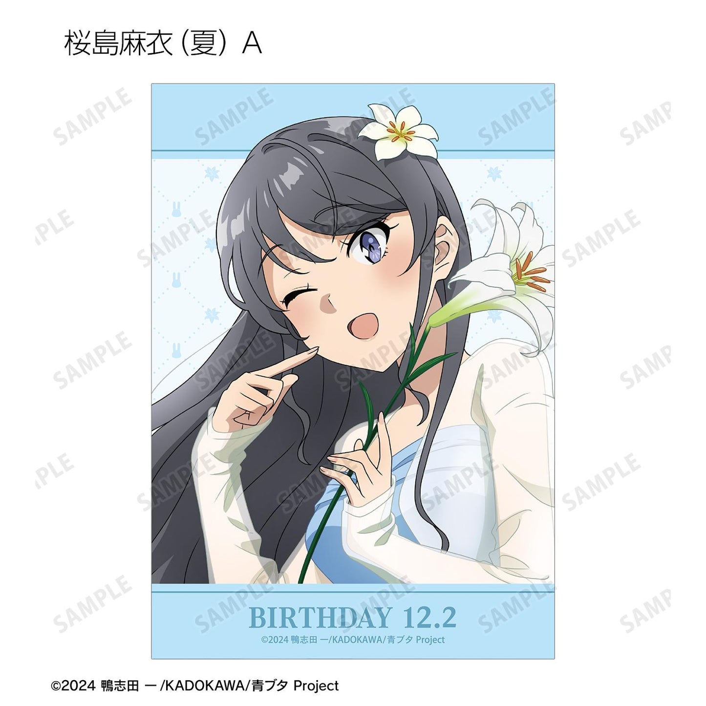 青春豬頭少年不會夢到聖誕老人_全新繪製 隨機寫真卡 ＜櫻島麻衣 生日2025版＞（單位/全套BOX）【BOX/8包入】