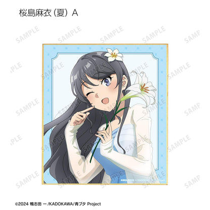 青春豬頭少年不會夢到聖誕老人_全新繪製 迷你色紙 〈櫻島麻衣 生日2025版〉（單品/全套BOX）【BOX/8包入】