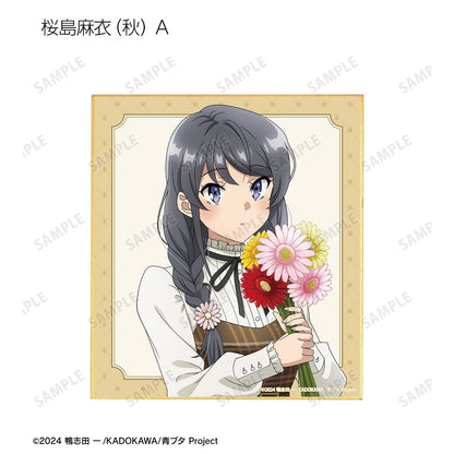 青春豬頭少年不會夢到聖誕老人_全新繪製 迷你色紙 〈櫻島麻衣 生日2025版〉（單品/全套BOX）【BOX/8包入】