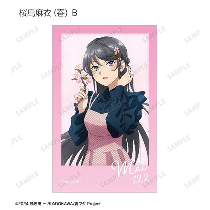 青春豬頭少年不會夢到聖誕老人_全新繪製 交易用拍立得風格插畫卡 ＜櫻島麻衣 生日2025版＞（單品/全套BOX）【BOX/8包入】