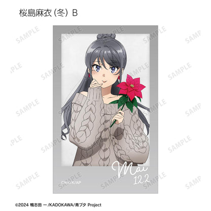 青春豬頭少年不會夢到聖誕老人_全新繪製 交易用拍立得風格插畫卡 ＜櫻島麻衣 生日2025版＞（單品/全套BOX）【BOX/8包入】