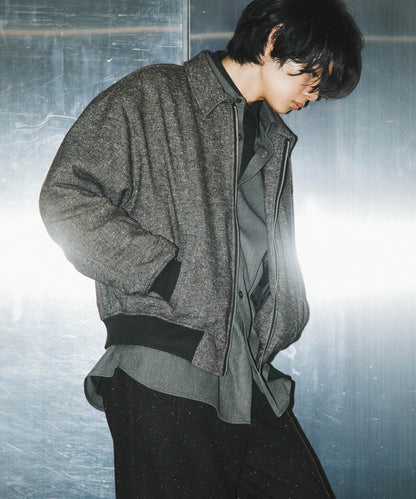 羊毛混紡彩點夾克