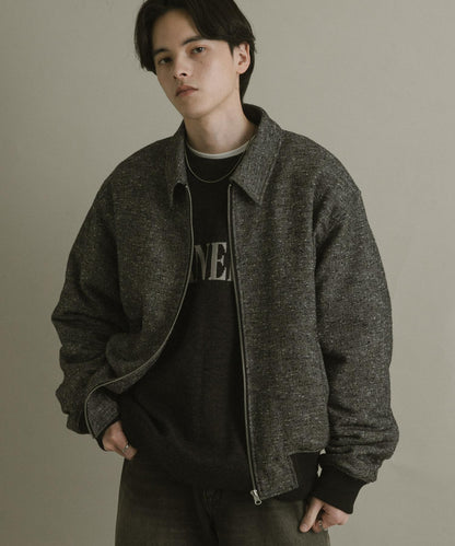 羊毛混紡彩點夾克