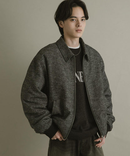 羊毛混紡彩點夾克