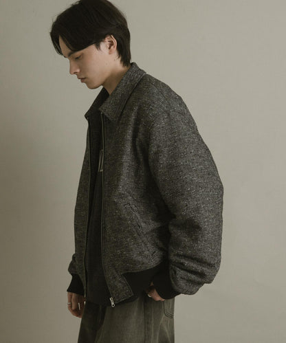 羊毛混紡彩點夾克