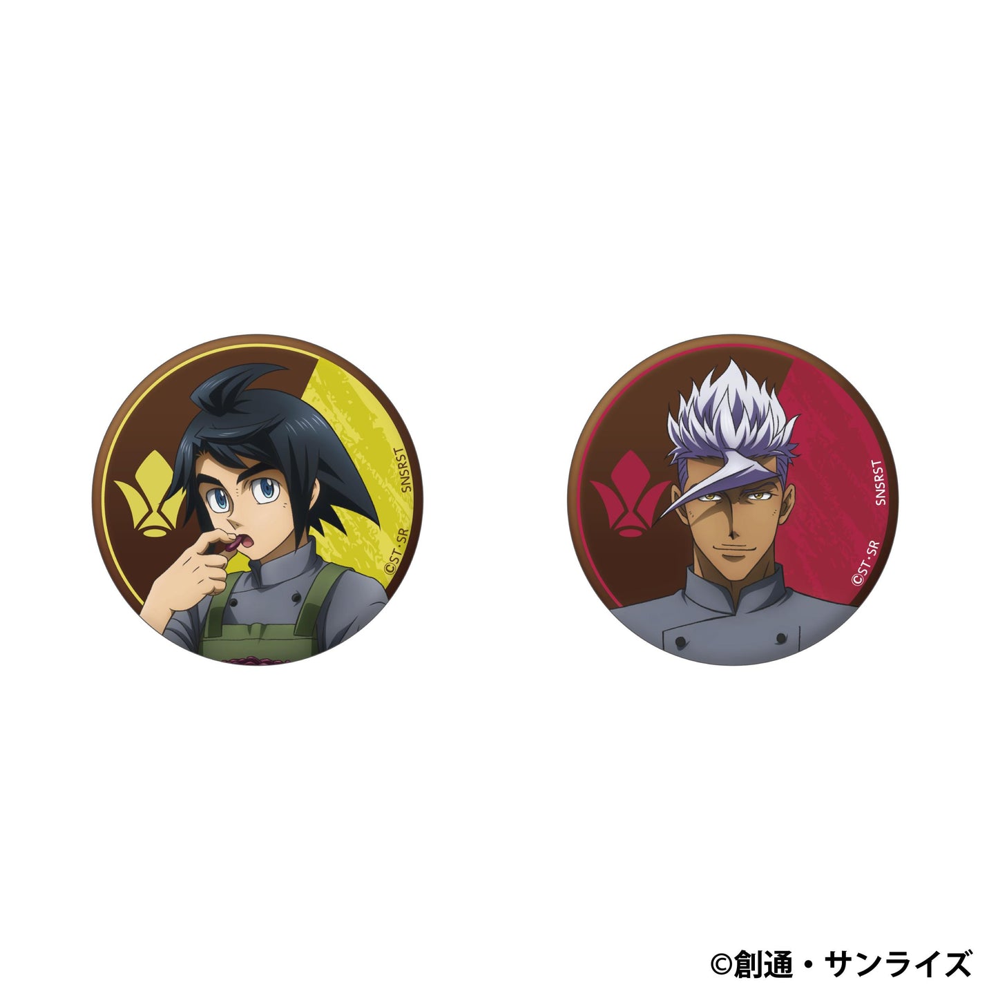 機動戰士高達 鐵血的奧爾芬斯_徽章套裝／三日月·奧古斯＆奧爾加·伊茲卡 甜點師風格