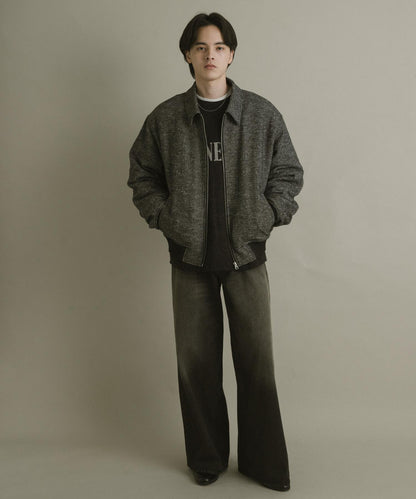 羊毛混紡彩點夾克