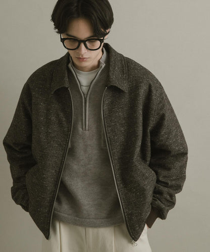 羊毛混紡彩點夾克