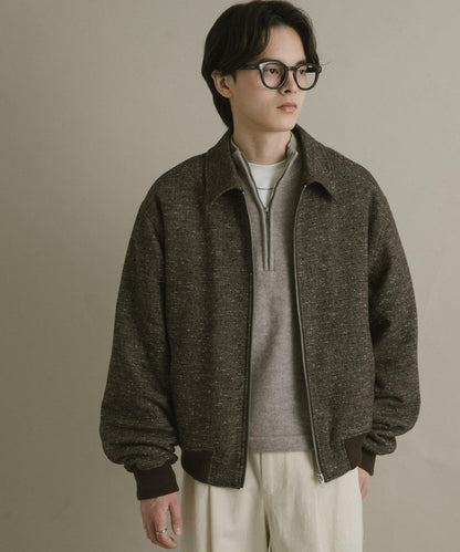 羊毛混紡彩點夾克