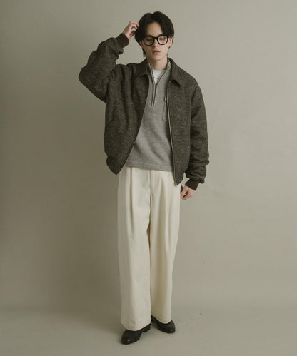 羊毛混紡彩點夾克