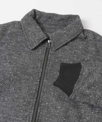 羊毛混紡彩點夾克