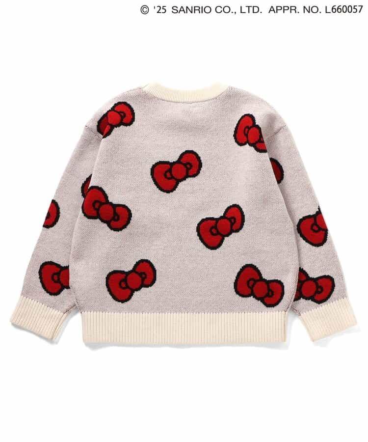 《Hello Kitty》蝴蝶結提花針織衫